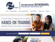 Tablet Screenshot of globalautismproject.org